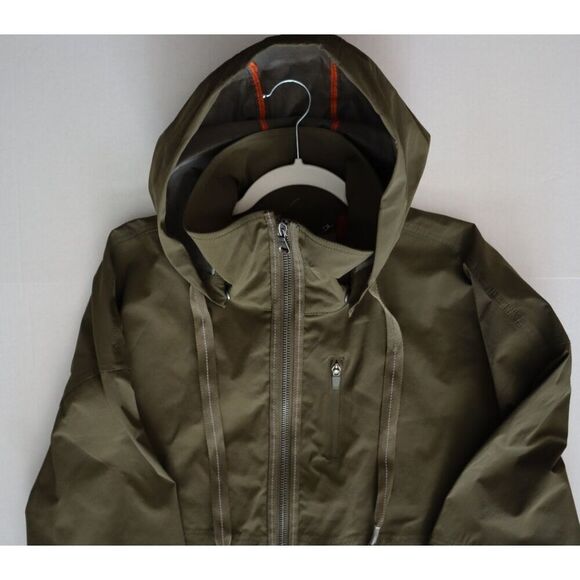 My Anorak 50838SN Women's Sz L Olive Green 2-Way Zip Hooded Trails Jacket - Picture 6 of 14